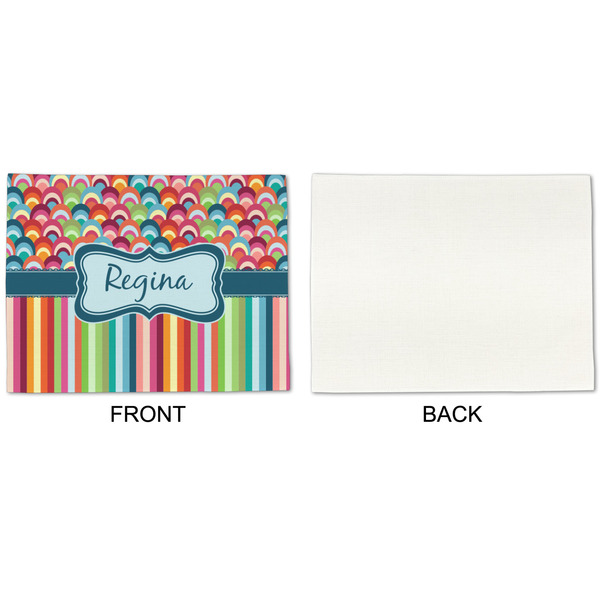 Retro Scales & Stripes Linen Placemat - APPROVAL Single (single sided)