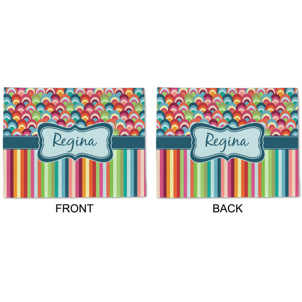 Retro Scales & Stripes Linen Placemat - APPROVAL (double sided)