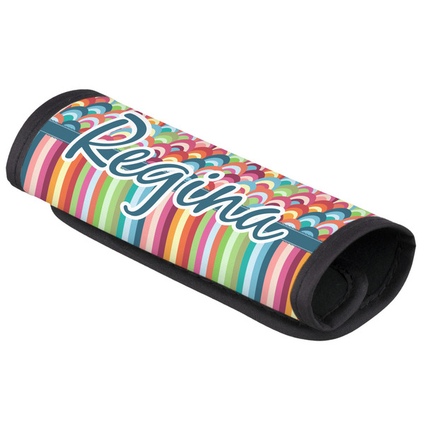 Custom Retro Scales & Stripes Luggage Handle Cover (Personalized)