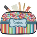 Retro Scales & Stripes Makeup / Cosmetic Bag - Medium (Personalized)