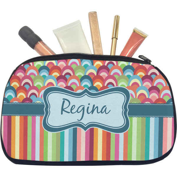Retro Scales & Stripes Makeup Bag Medium