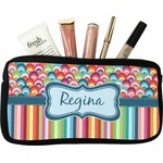 Retro Scales & Stripes Makeup / Cosmetic Bag (Personalized)