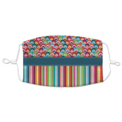 Retro Scales & Stripes Adult Cloth Face Mask - XLarge