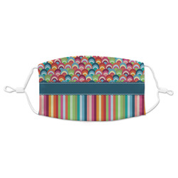 Retro Scales & Stripes Adult Cloth Face Mask (Personalized)