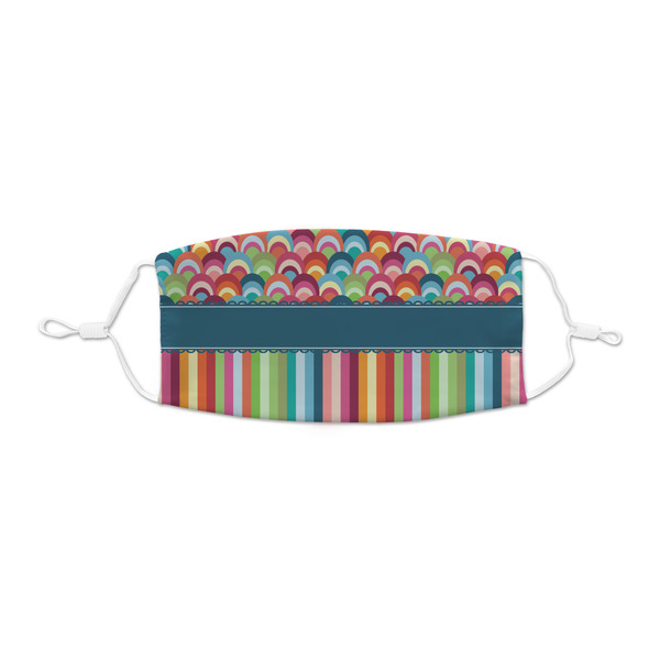Custom Retro Scales & Stripes Kid's Cloth Face Mask - XSmall