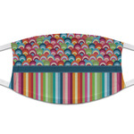 Retro Scales & Stripes Cloth Face Mask (T-Shirt Fabric)