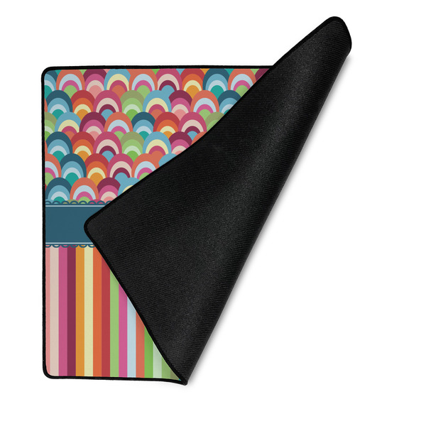 Retro Scales & Stripes Medium Gaming Mats - FRONT W/FOLD