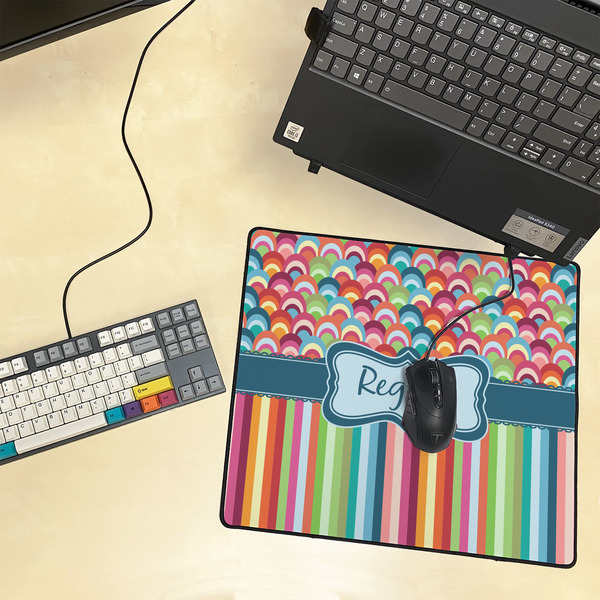 Retro Scales & Stripes Medium Gaming Mats - LIFESTYLE