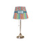Retro Scales & Stripes Poly Film Empire Lampshade - On Stand