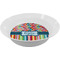 Retro Scales & Stripes Melamine Bowl (Personalized)