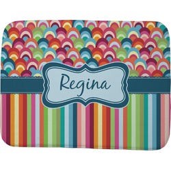 Retro Scales & Stripes Memory Foam Bath Mat - 48"x36" (Personalized)