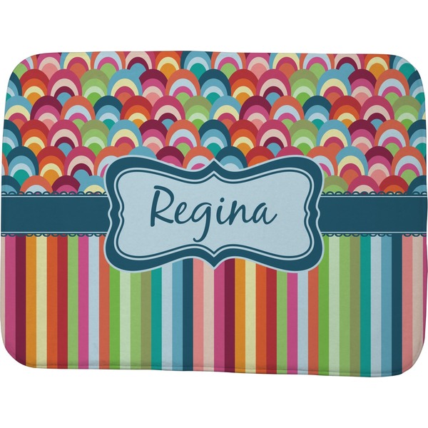 Retro Scales & Stripes Memory Foam Bath Mat 48 X 36