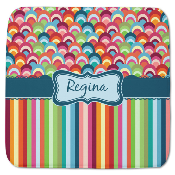Retro Scales & Stripes Memory Foam Bath Mat 48 X 48
