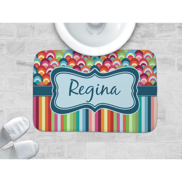 Retro Scales & Stripes Memory Foam Bath Mat - LIFESTYLE 34x21