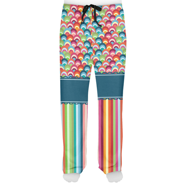 Retro Scales & Stripes Men's Pjs Front - on model