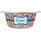 Retro Scales & Stripes Stainless Steel Dog Bowl - Medium (Personalized)