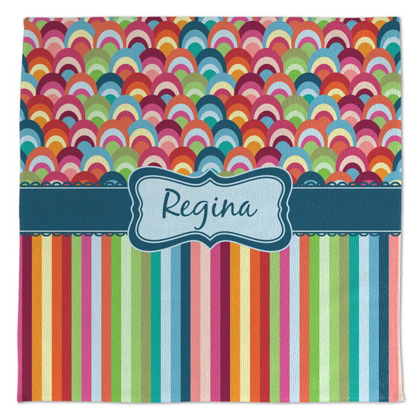 Custom Retro Scales & Stripes Microfiber Dish Towel (Personalized)