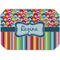 Retro Scales & Stripes Octagon Placemat - Single front