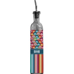 Retro Scales & Stripes Oil Dispenser Bottle (Personalized)