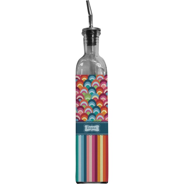 Custom Retro Scales & Stripes Oil Dispenser Bottle (Personalized)