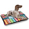 Retro Scales & Stripes Outdoor Dog Beds - Large - IN CONTEXT