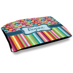 Retro Scales & Stripes Dog Bed w/ Name or Text