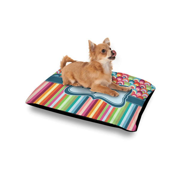Retro Scales & Stripes Outdoor Dog Beds - Small - IN CONTEXT