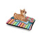 Retro Scales & Stripes Outdoor Dog Beds - Small - IN CONTEXT