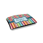 Retro Scales & Stripes Outdoor Dog Bed - Small (Personalized)
