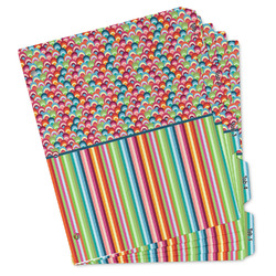 Retro Scales & Stripes Binder Tab Divider Set (Personalized)