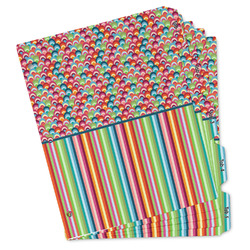 Retro Scales & Stripes Binder Tab Divider - Set of 5 (Personalized)