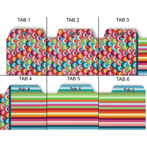 Retro Scales & Stripes Page Dividers - Set of 6 - Approval