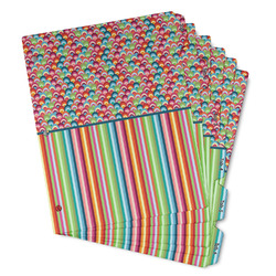 Retro Scales & Stripes Binder Tab Divider - Set of 6 (Personalized)