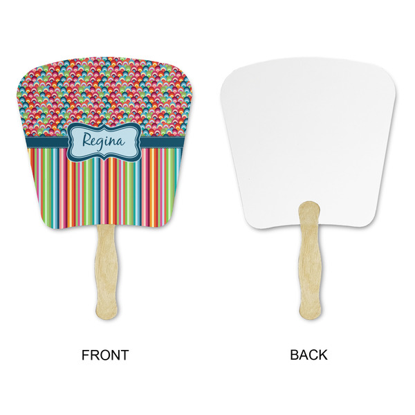 Retro Scales & Stripes Paper Fans - Approval