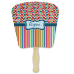 Retro Scales & Stripes Paper Fan (Personalized)