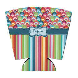 Retro Scales & Stripes Party Cup Sleeve - with Bottom (Personalized)