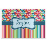 Retro Scales & Stripes Disposable Paper Placemats (Personalized)