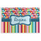 Retro Scales & Stripes Disposable Paper Placemats (Personalized)