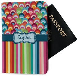 Retro Scales & Stripes Passport Holder - Fabric (Personalized)