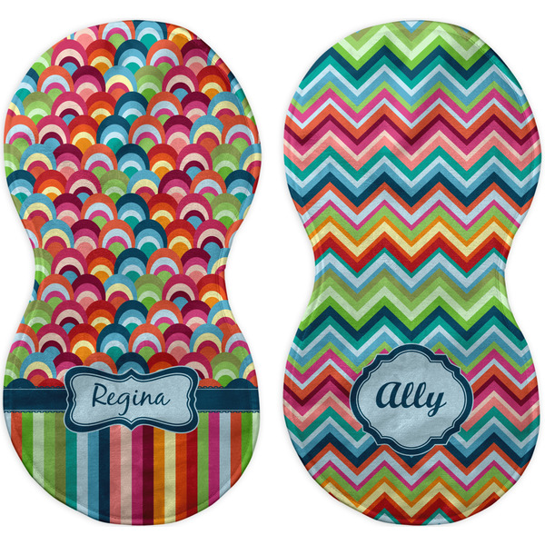 Retro Scales & Stripes Peanut Shaped Burps - Approval