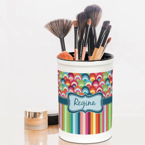 Retro Scales & Stripes Pencil Holder - LIFESTYLE makeup