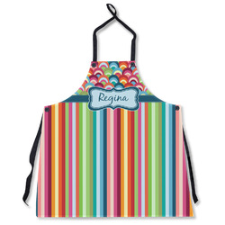 Retro Scales & Stripes Apron Without Pockets w/ Name or Text