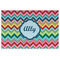 Retro Scales & Stripes Personalized Placemat (Back)