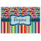 Retro Scales & Stripes Personalized Placemat (Front)