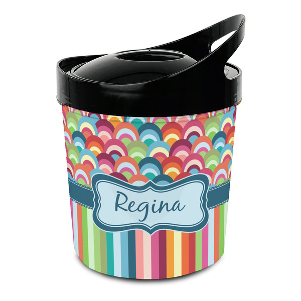 Custom Retro Scales & Stripes Plastic Ice Bucket (Personalized)