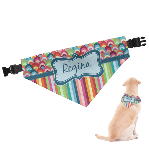 Custom Retro Scales & Stripes Dog Bandana - Small (Personalized)