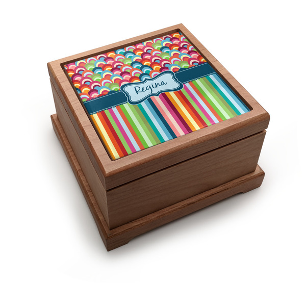 Custom Retro Scales & Stripes Pet Urn w/ Name or Text