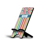 Retro Scales & Stripes Cell Phone Stand (Large) (Personalized)