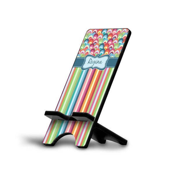 Custom Retro Scales & Stripes Cell Phone Stand (Personalized)