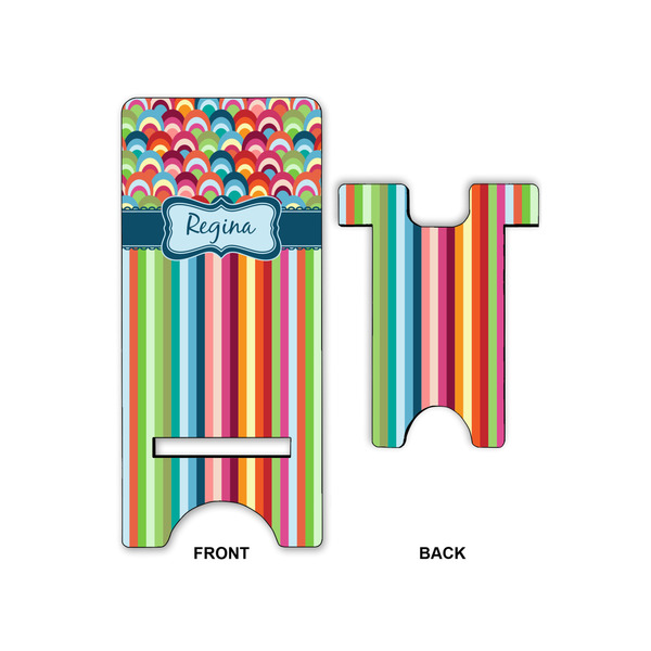 Retro Scales & Stripes Phone Stand - Front & Back